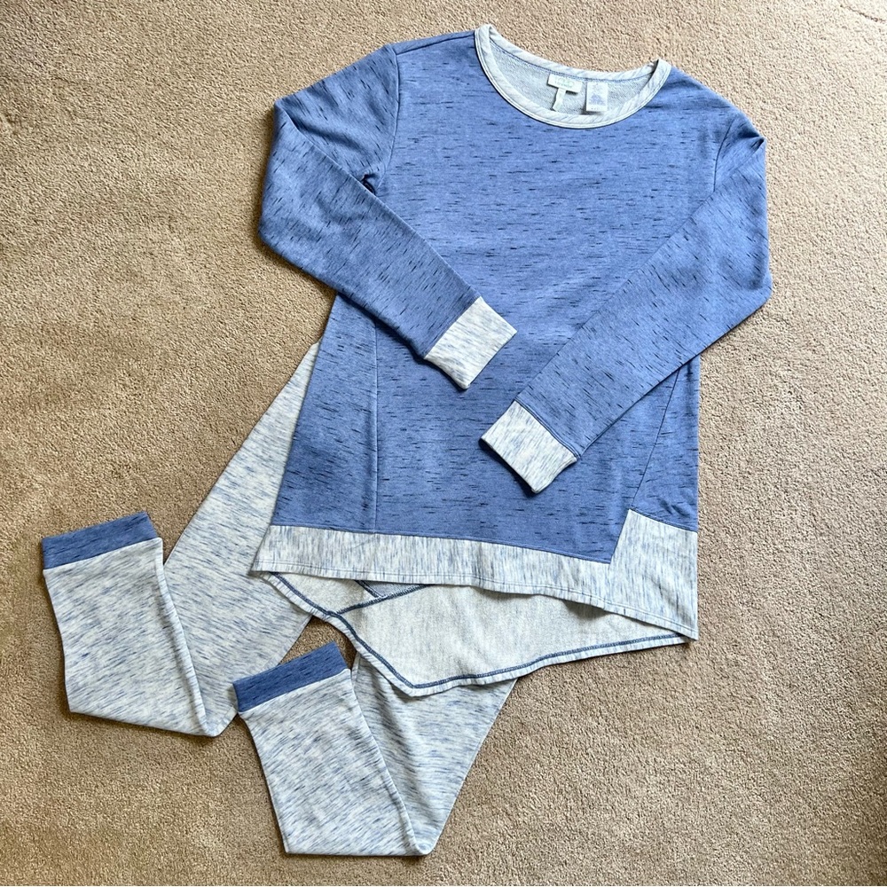NWOT LOGO Lounge by Lori Goldstein French Terry Tunic & Jogger Set